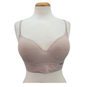 Nautica Intimates Women's‎ Padded Bra Size 36C Beige Wireless Stretch Comfort